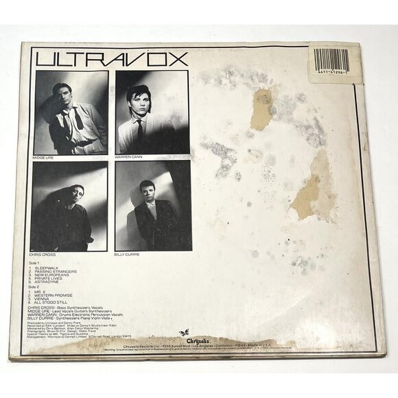 Lot 2 Ultravox Vienna & Rage In Eden 12" Vinyl Records 1980 1981 Chrysalis - Picture 5 of 10
